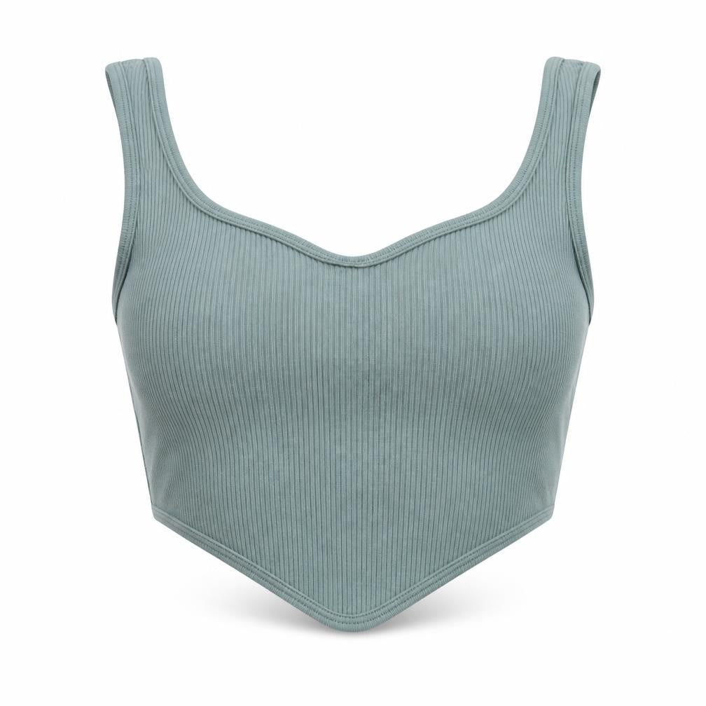Womens UK Size XS Zara Green Cropped Tank