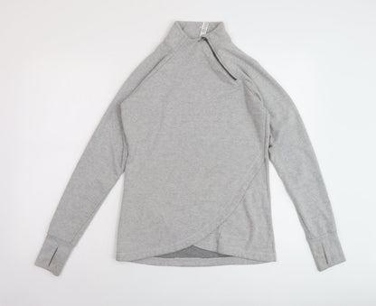 Kyodan Womens Grey Polyester Pullover Sweatshirt Size S Zip