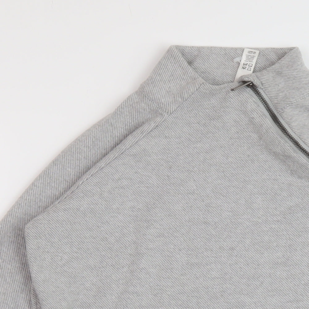 Kyodan Womens Grey Polyester Pullover Sweatshirt Size S Zip