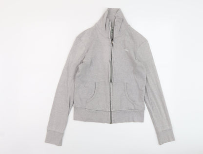 Roots Womens Grey Cotton Full Zip Sweatshirt Size S Zip