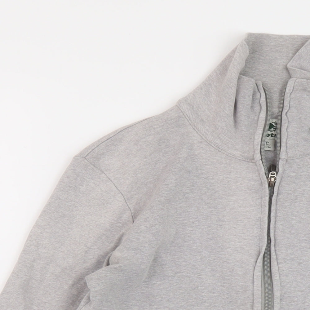 Roots Womens Grey Cotton Full Zip Sweatshirt Size S Zip