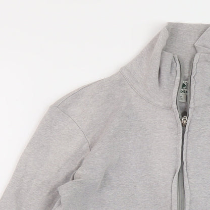 Roots Womens Grey Cotton Full Zip Sweatshirt Size S Zip