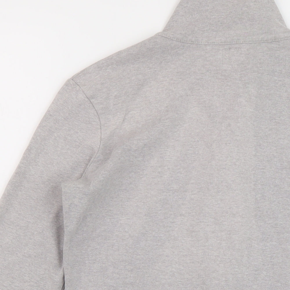 Roots Womens Grey Cotton Full Zip Sweatshirt Size S Zip