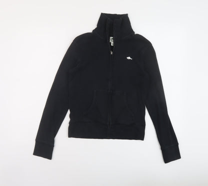 Roots Womens Black Cotton Full Zip Sweatshirt Size XS Zip