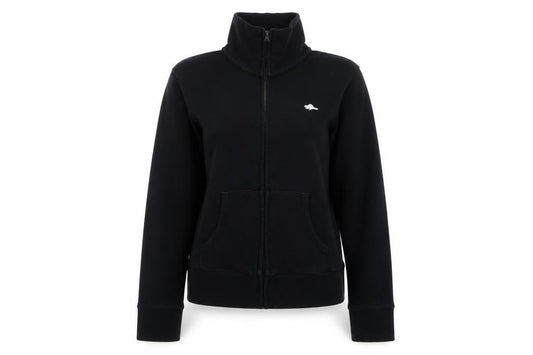Roots Womens Black Cotton Full Zip Sweatshirt Size XS Zip
