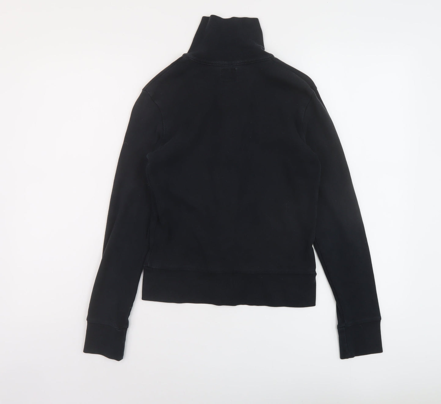 Roots Womens Black Cotton Full Zip Sweatshirt Size XS Zip