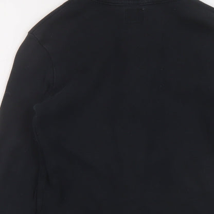 Roots Womens Black Cotton Full Zip Sweatshirt Size XS Zip