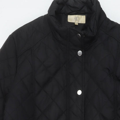 Womens UK Size L CC Black Quilted Coat