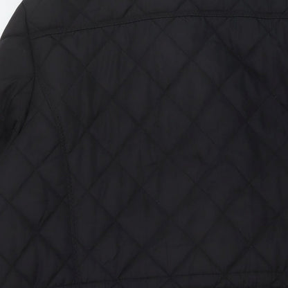 Womens UK Size L CC Black Quilted Coat