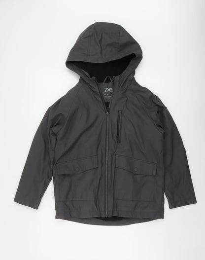 Zara Boys Grey Rain Coat Coat Size 10 Years Zip
