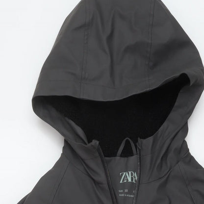 Zara Boys Grey Rain Coat Coat Size 10 Years Zip