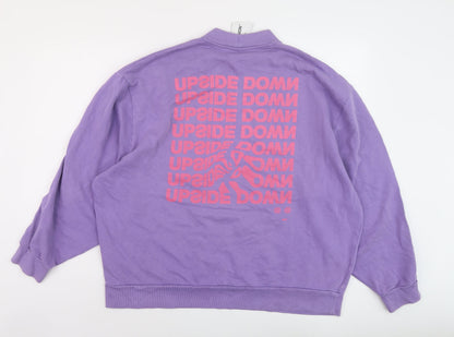 Womens UK Size XL COLLUSION Purple Pullover Sweatshirt