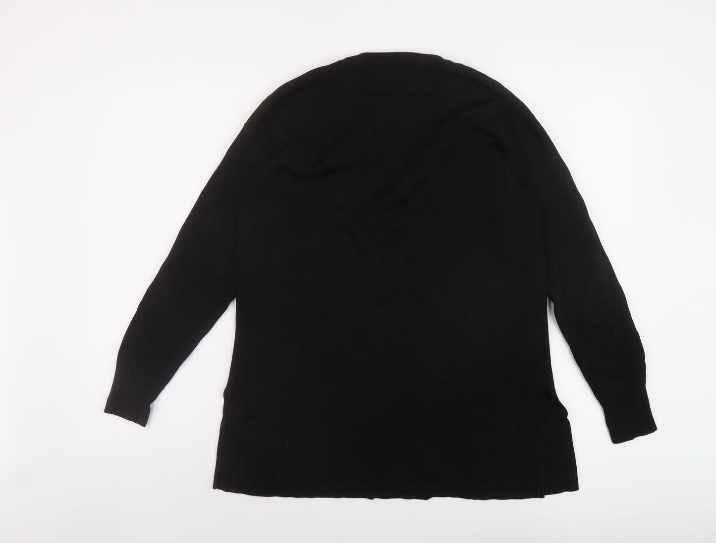 La Redoute Womens Black Crew Neck Acrylic Pullover Jumper Size M