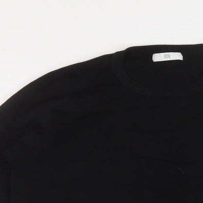 La Redoute Womens Black Crew Neck Acrylic Pullover Jumper Size M