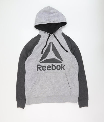 Mens UK Size S Reebok Grey Pullover Hoodie