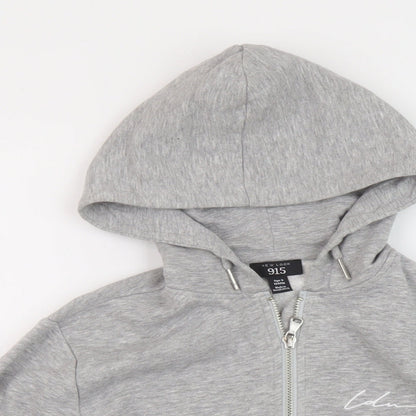 New Look Girls Grey Cotton Full Zip Hoodie Size 9 Years Zip