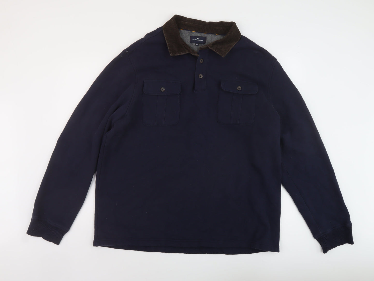 Mens UK Size 2XL Blue Harbour Blue Pullover Sweatshirt