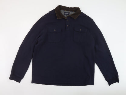 Mens UK Size 2XL Blue Harbour Blue Pullover Sweatshirt