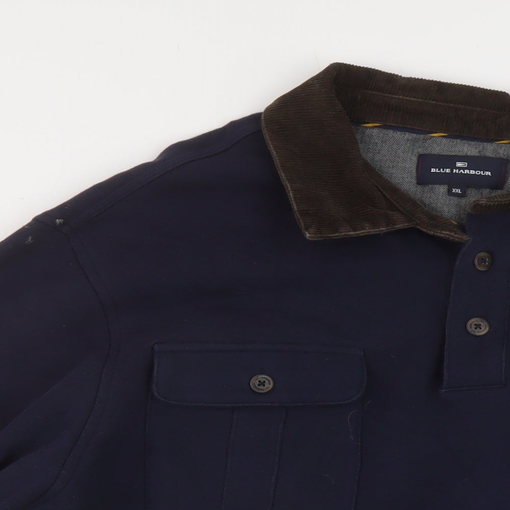 Mens UK Size 2XL Blue Harbour Blue Pullover Sweatshirt