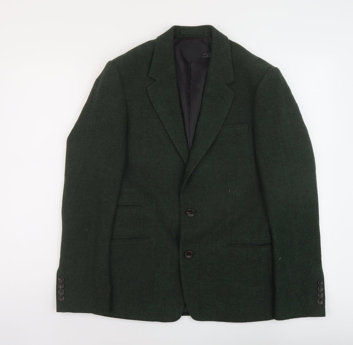 ASOS Mens Green Acrylic Jacket Suit Jacket Size 36 Regular