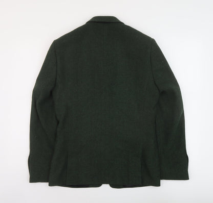 ASOS Mens Green Acrylic Jacket Suit Jacket Size 36 Regular