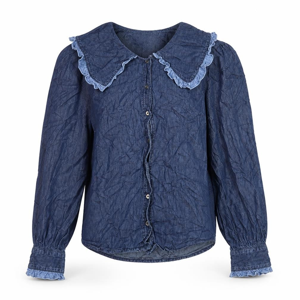 Womens UK Size 12 Dorothy Perkins Blue Basic Button-Up