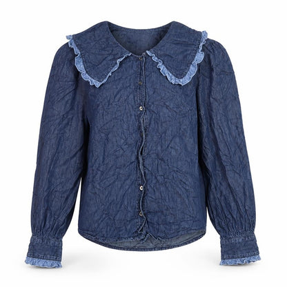 Womens UK Size 12 Dorothy Perkins Blue Basic Button-Up