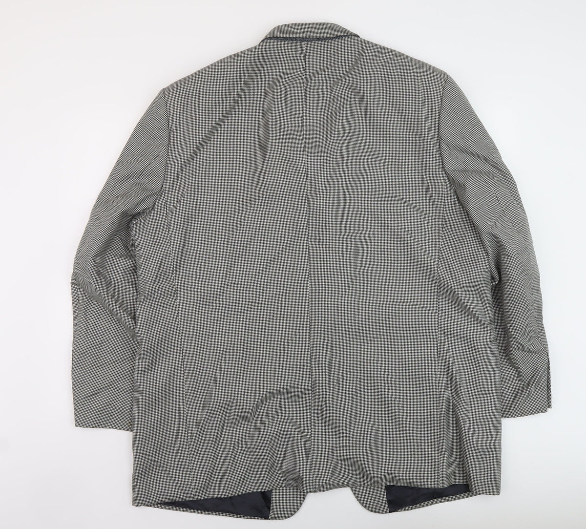 Jonathan Chrles Mens Black Geometric Wool Jacket Suit Jacket Size 50 Regular