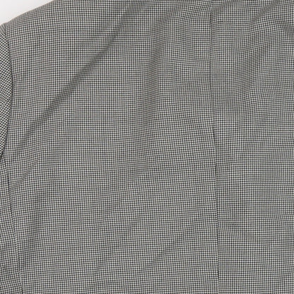 Jonathan Chrles Mens Black Geometric Wool Jacket Suit Jacket Size 50 Regular