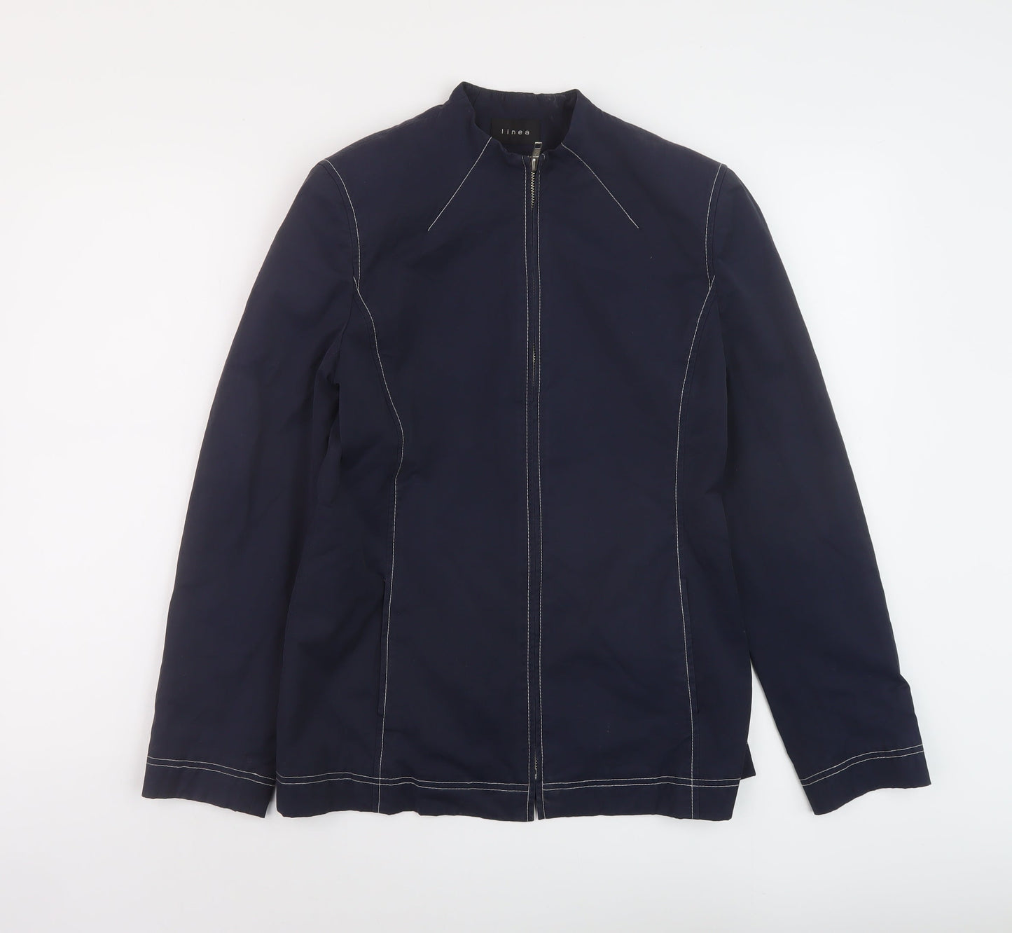 Linea Womens Blue Jacket Size 8 Zip