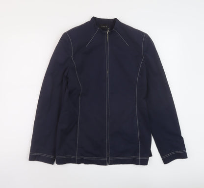 Linea Womens Blue Jacket Size 8 Zip