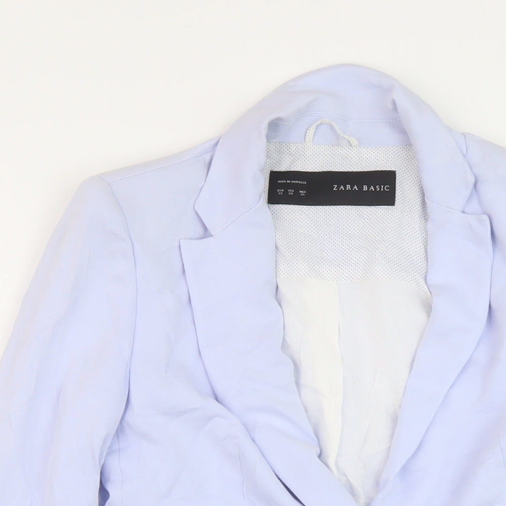Zara Womens Blue Jacket Size XS Button