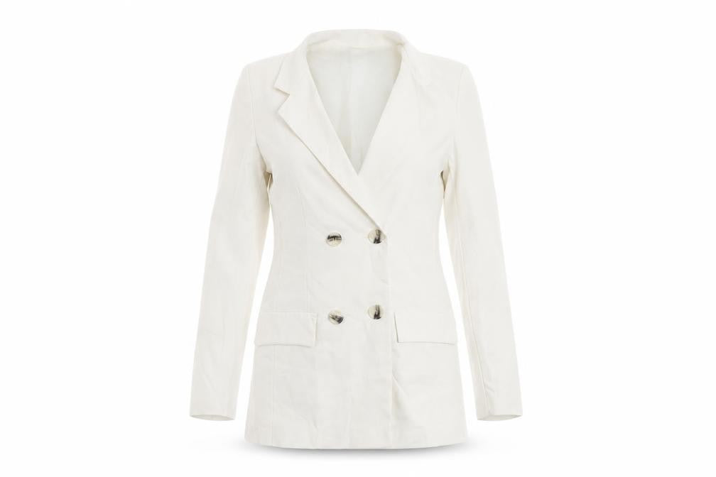 Boohoo Womens White Jacket Size 8 Button