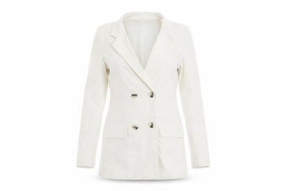 Boohoo Womens White Jacket Size 8 Button