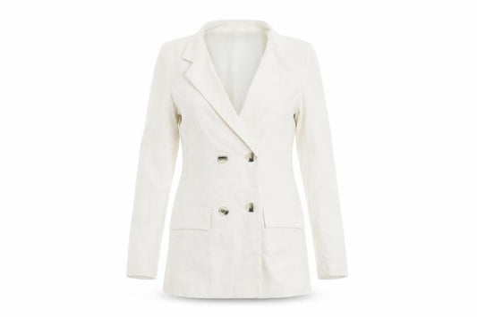 Boohoo Womens White Jacket Size 8 Button