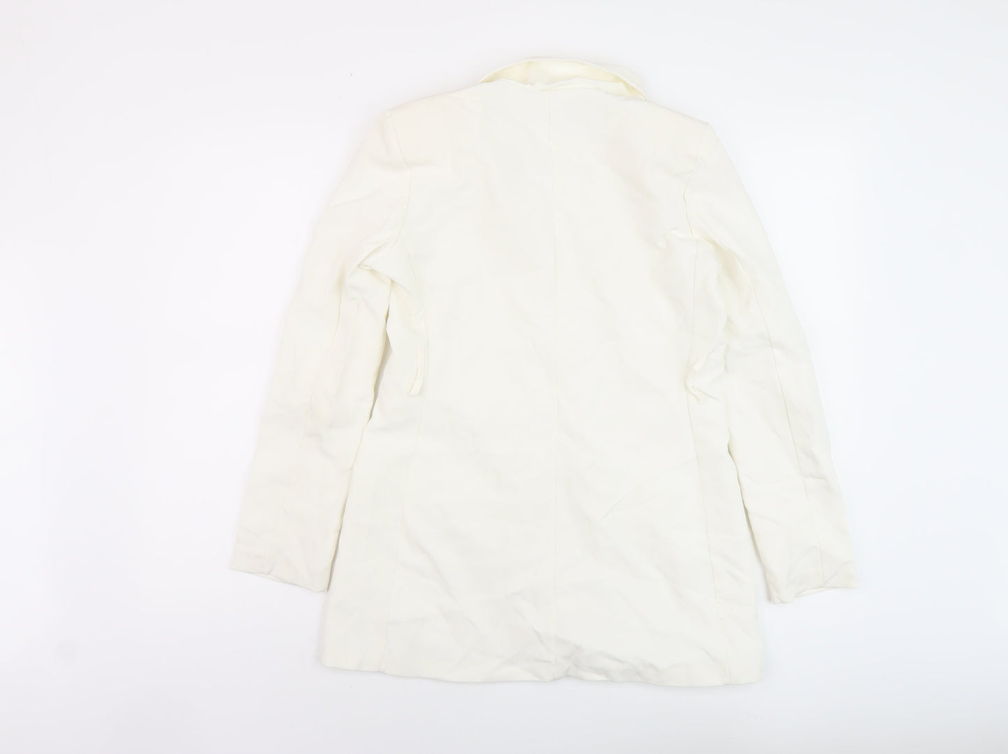 Boohoo Womens White Jacket Size 8 Button