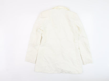 Boohoo Womens White Jacket Size 8 Button