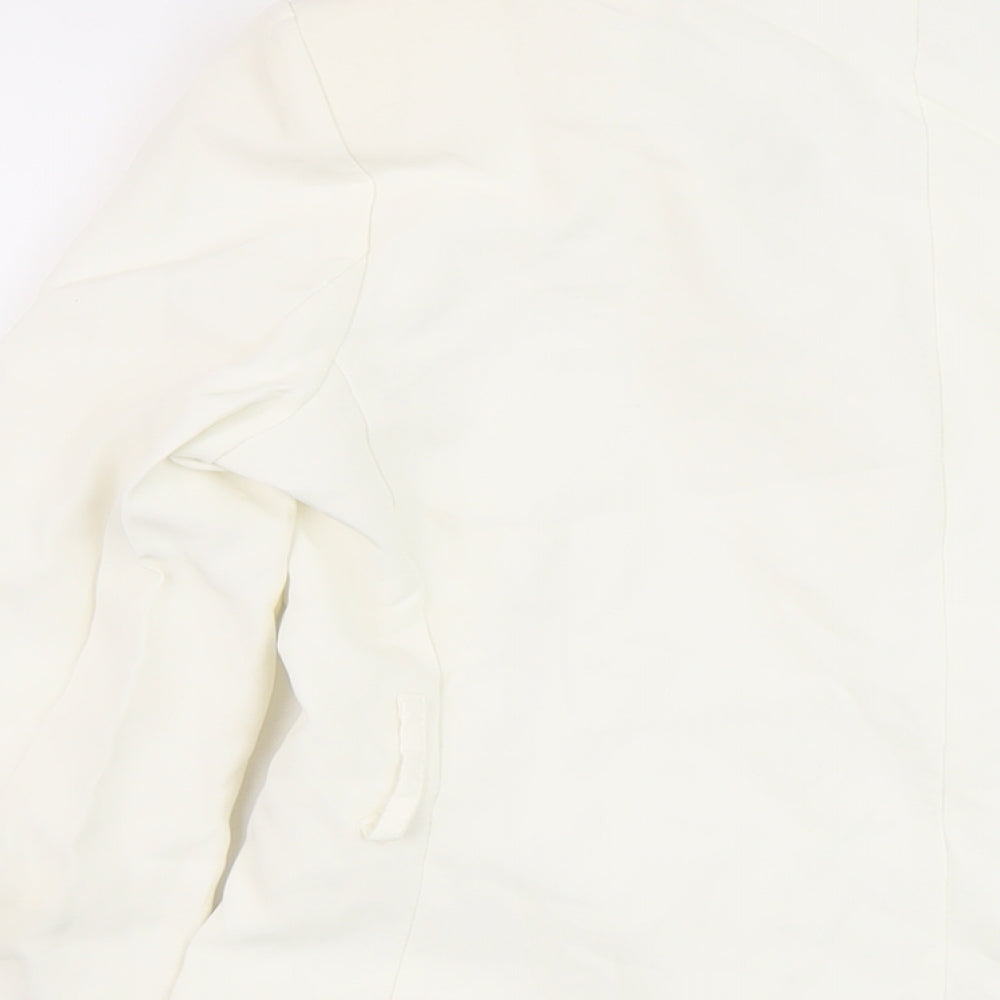 Boohoo Womens White Jacket Size 8 Button