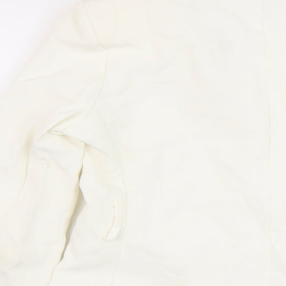 Boohoo Womens White Jacket Size 8 Button