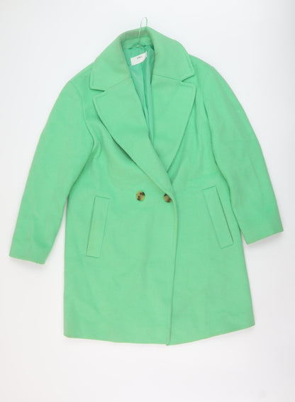 Womens UK Size 8 Marks and Spencer Green Overcoat