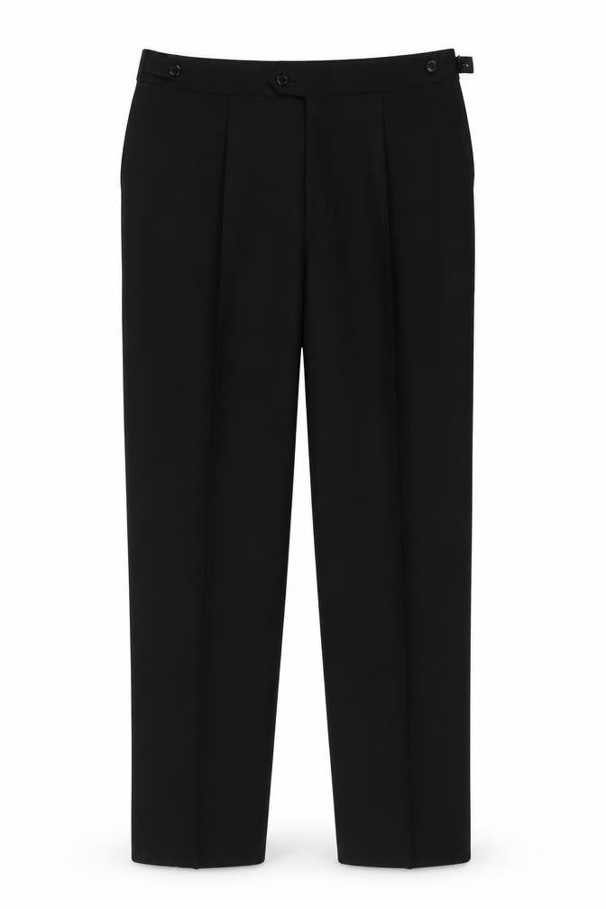 Mens UK Size 38 in Brook Regular Fit  Black Trousers
