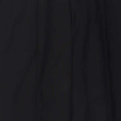 Brook Mens Black Polyester Trousers Size 38 in L31 in Regular Button