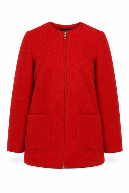 Womens UK Size 8 New Look Red Pea Coat