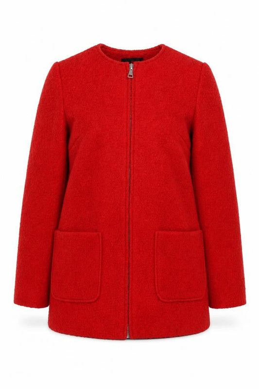 Womens UK Size 8 New Look Red Pea Coat