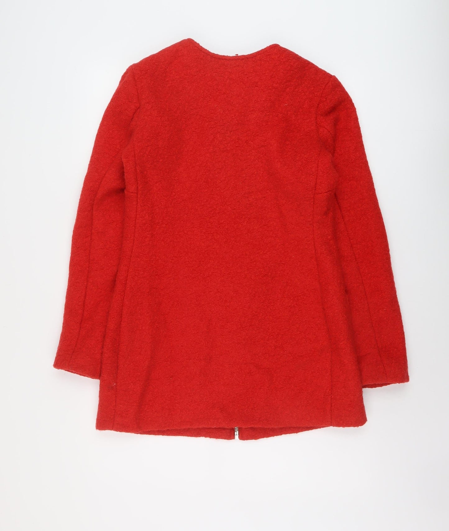 Womens UK Size 8 New Look Red Pea Coat