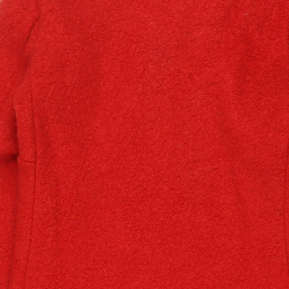 Womens UK Size 8 New Look Red Pea Coat
