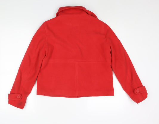 Womens UK Size S Jones New York Red Pea Coat