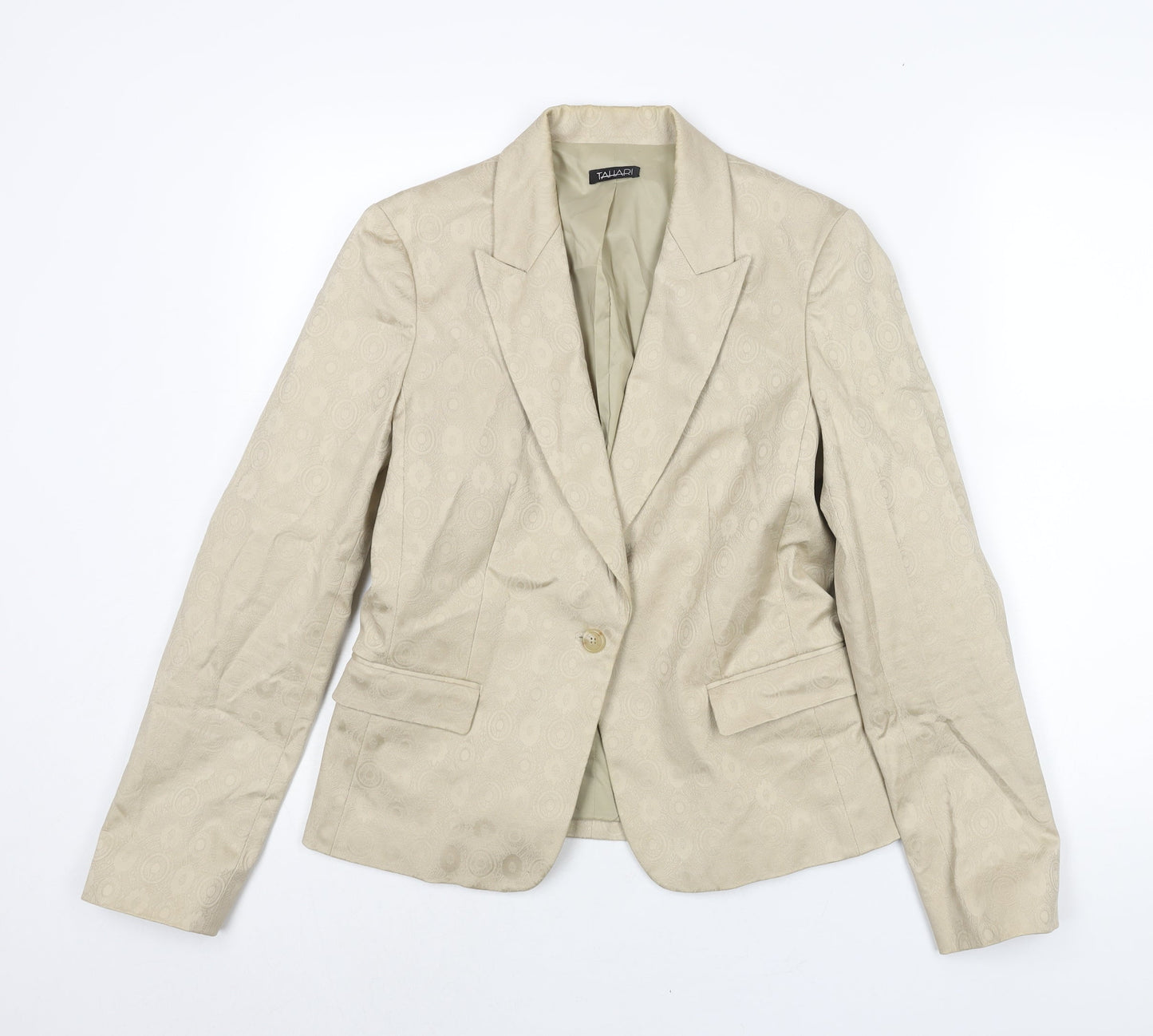 Womens UK Size 10 Tahari Regular Beige Suit Jacket