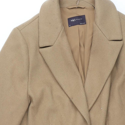 Womens UK Size 10 Marks and Brown Overcoat