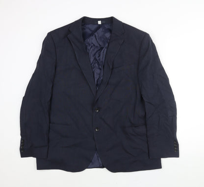 Mens UK Size 44 Marks and Spencer Regular Blue Suit Jacket
